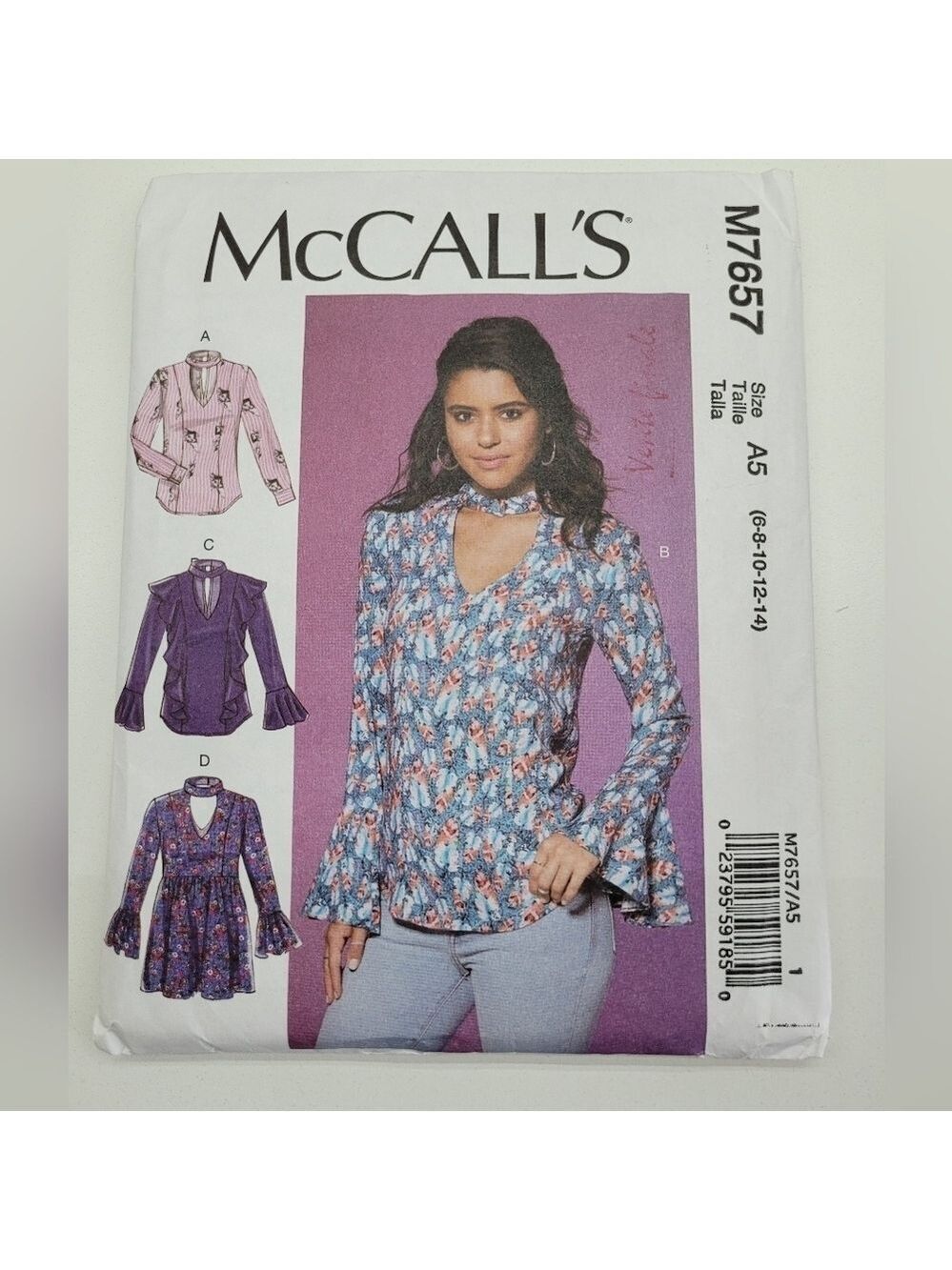 ✨4/$20✨ McCall's M7657 Top Sewing Pattern Uncut Size 6-14 DIY Supplies